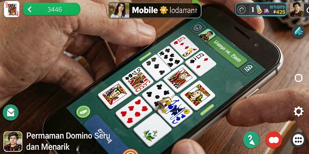 Tangkapan layar dari gameplay seru 3446 dalam permainan Domino.