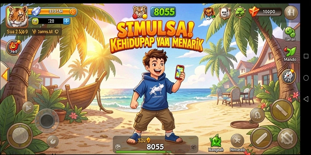 Gameplay menarik dalam simulasi 8055 yang penuh warna.