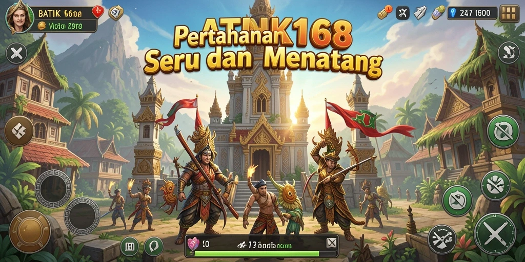 Tangkapan layar <strong>BATIK168</strong> menampilkan aksi menara dalam menghalau musuh.