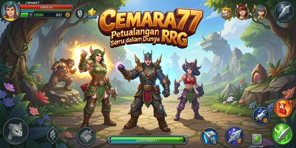 Tampilan gameplay mendebarkan di dunia fantasi CEMARA77.
