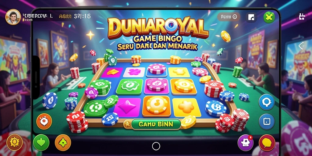 Gambaran gameplay DUNIAROYAL dengan suasana bingo yang seru.
