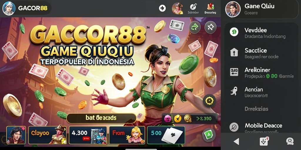 Screenshot gameplay seru GACOR88 dalam aksi QiuQiu.