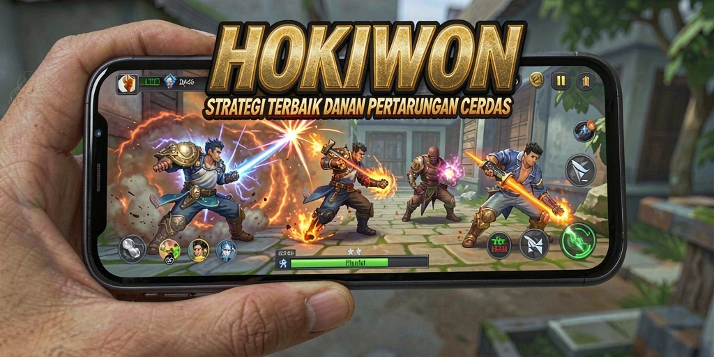 Tampilan screenshot HOKIWON yang menampilkan aksi strategi yang mendebarkan.