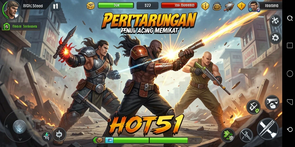 Tampilan aksi mendebarkan dari gameplay HOT51.