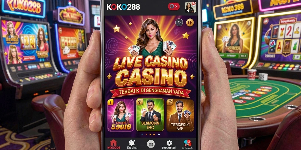 Screenshot gameplay KOKO288 menampilkan pengalaman Live Casino yang mendebarkan.