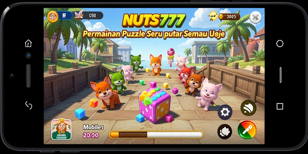 Tampilan gameplay menarik dan penuh tantangan dari NUTS777.