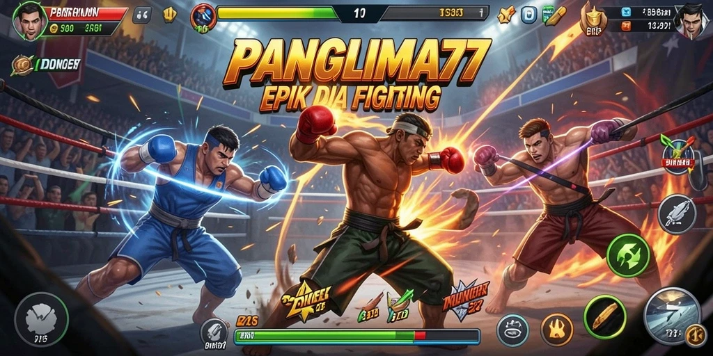 Tangkapan layar yang menampilkan pertarungan sengit di PANGLIMA77.
