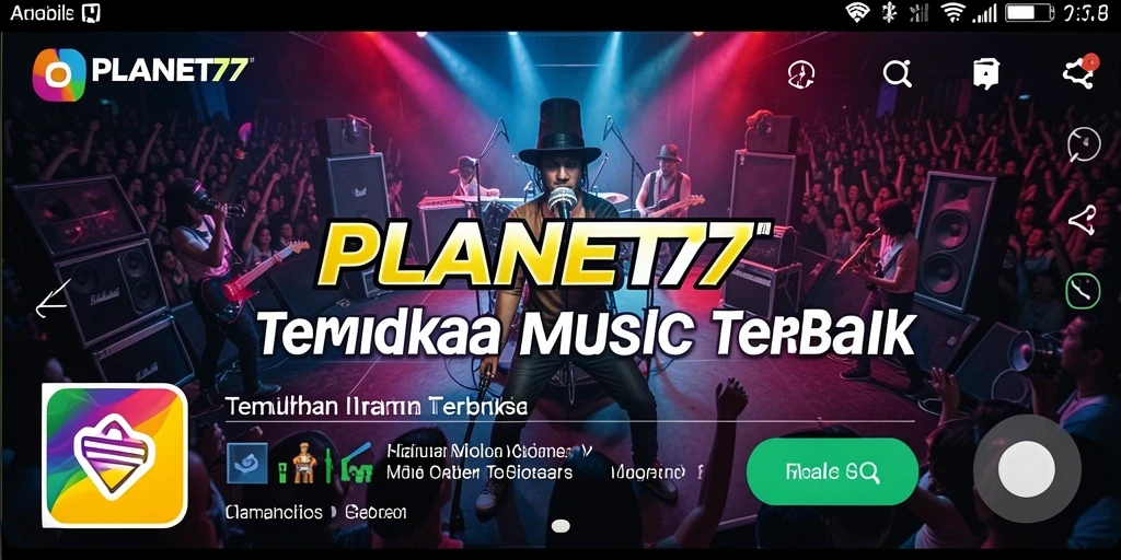 Tampilan gameplay di PLANET77 menunjukkan keseruan bernyanyi.