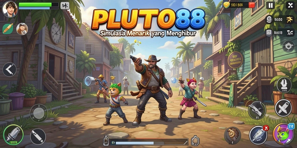 Tampilan gameplay menarik dari simulasi PLUTO88 yang memukau.