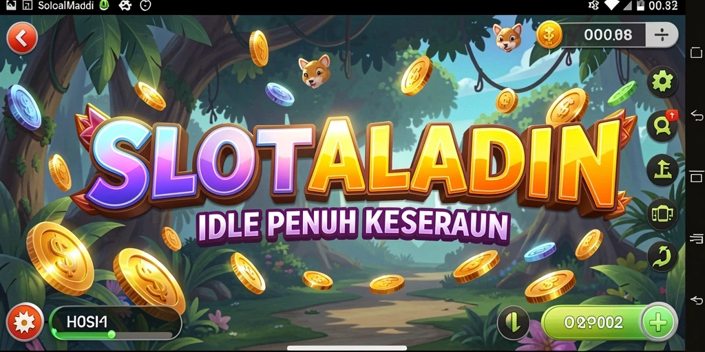 Tampilan gameplay menarik dari SLOTALADIN dengan berbagai mesin slot.