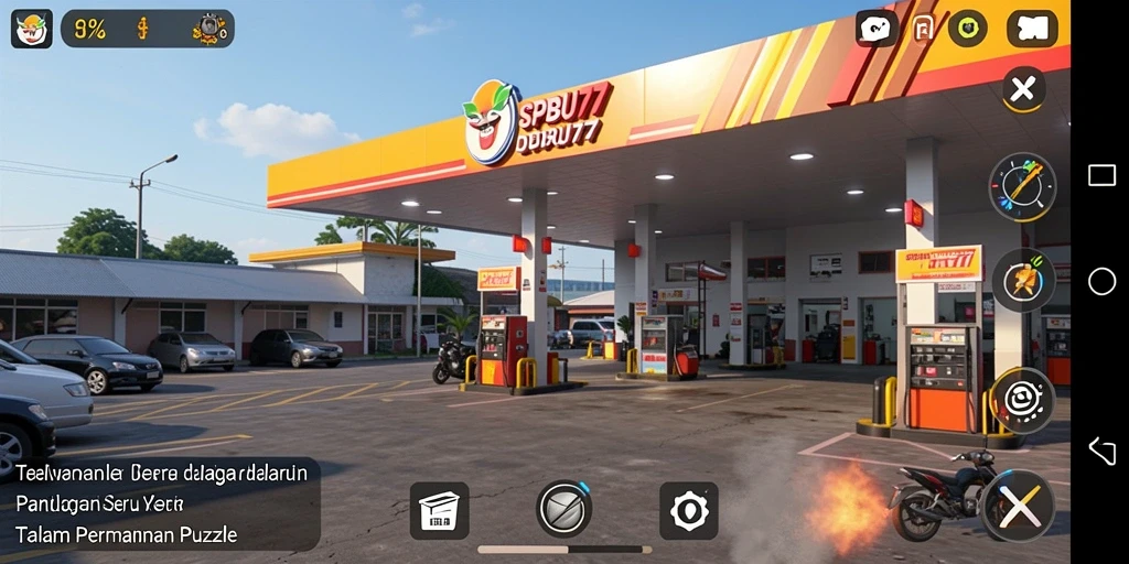 Tampilan menarik dari gameplay SPBU77 yang memukau.