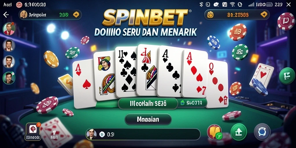 Tampilan gameplay seru di SPINBET yang penuh aksi Domino.