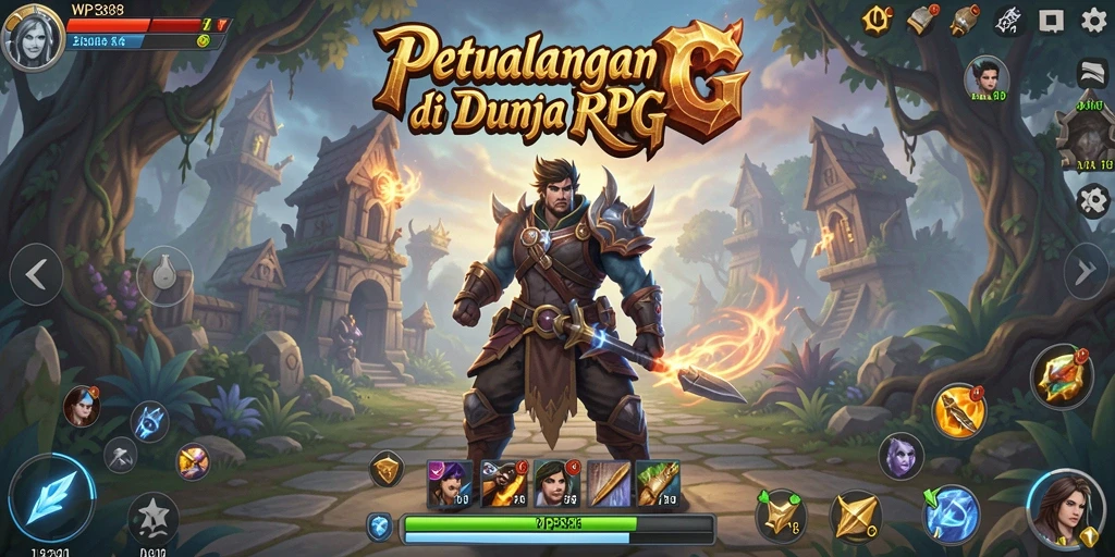 Tampilan screenshot WP888 yang menunjukkan aksi pertarungan epik dalam RPG.